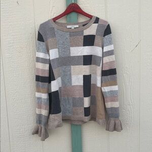 Loft Colorblock Pullover Sweater Size S